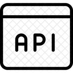 Desktop Api Icon - Download in Line Style