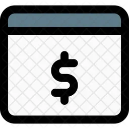 Browser Dollar  Icon