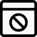 Browser Block Block Access Denied Window Browser Privacy Remove Programming Line Icon