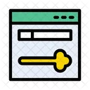 Browser Key Lock Icon
