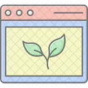 Browser Leaf Lineal Color Icon Icon