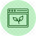Browser Leaf Pentaglow Icon