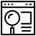 Browserrecherche Rechercheseite Browser Symbol