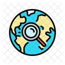 Planet Search Magnifying Icon