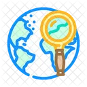 Planet Search Magnifying Icon