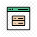 Webpage Server Database Icon