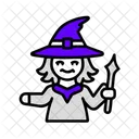 Bruja Sombrero Escoba Icon