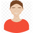 Brunette In Red Avatar Man Icon