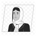 Brunette muslim woman in hijab  アイコン