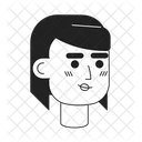 Brunette woman portrait  Icon