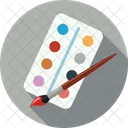 Brush Colors Watercolor Icon