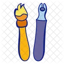 Brush and pen tool  Icon