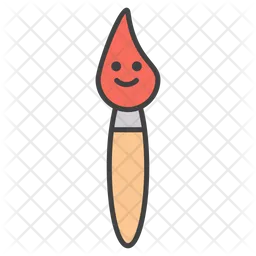 Brush Face Emoji Icon