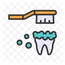 Brush Your Teeth Hygiene Toothpaste Icon