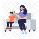 Brushing Hair  Icon