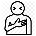 Brustschmerzen Symbol