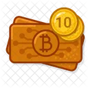Btc Back Coin Ten Icon