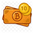 Moneda btc diez  Icono