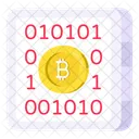 Datos Binarios Btc Codigo Binario Btc Cripto Icono