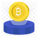 Bitcoin Hologram Cryptocurrency Crypto Icon