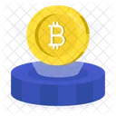 Holograma Bitcoin Criptomoneda Cripto Icono