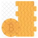 BTC Munzen Bitcoins Kryptowahrung Symbol