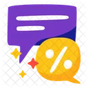 Bubble Chat Discount Icon