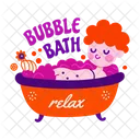 Bubble Bath Relaxing Shower Icon