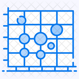Bubble Chart Icon - Download in Colored Outline Style