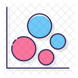 Bubble Chart Icon - Download in Colored Outline Style