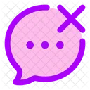 Bubble-Chat abbrechen  Symbol