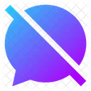 Bubble-Chat blockiert  Symbol