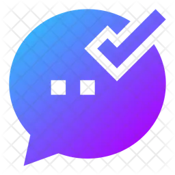 Bubble-chat-done  Icon