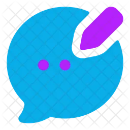 Bubble Chat Edit  Icon