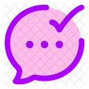 Bubble-Chat erledigt  Symbol