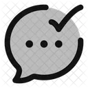 Bubble-Chat erledigt  Symbol