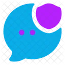 Bubble Chat Secure Chat Shield Icon