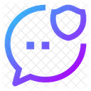 Bubble Chat Sicher Symbol