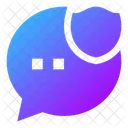 Bubble Chat Sicher Symbol