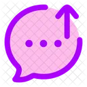 Bubble-Chat hochladen  Symbol