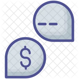 Bubble Dollar Chat  Icon