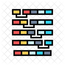 Bubble Sort Algorithm Icon - Download in Colored Outline Style