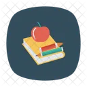 Buch Apfel Bleistift Symbol