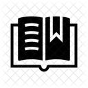Offnen Buch Lesezeichen Symbol