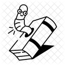 Bucherwurm Intelligent Brillant Symbol