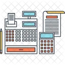 Buchhaltung Kasse Register Symbol