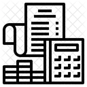 Buchhaltung Rechner Quittung Symbol