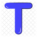 Letzteres T Buchstabe T Buchstabe Symbol