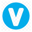 V Buchstabe V Alphabet Icon