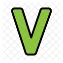 V Buchstabe V Alphabet Icon